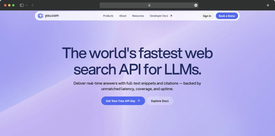 You.com web search API