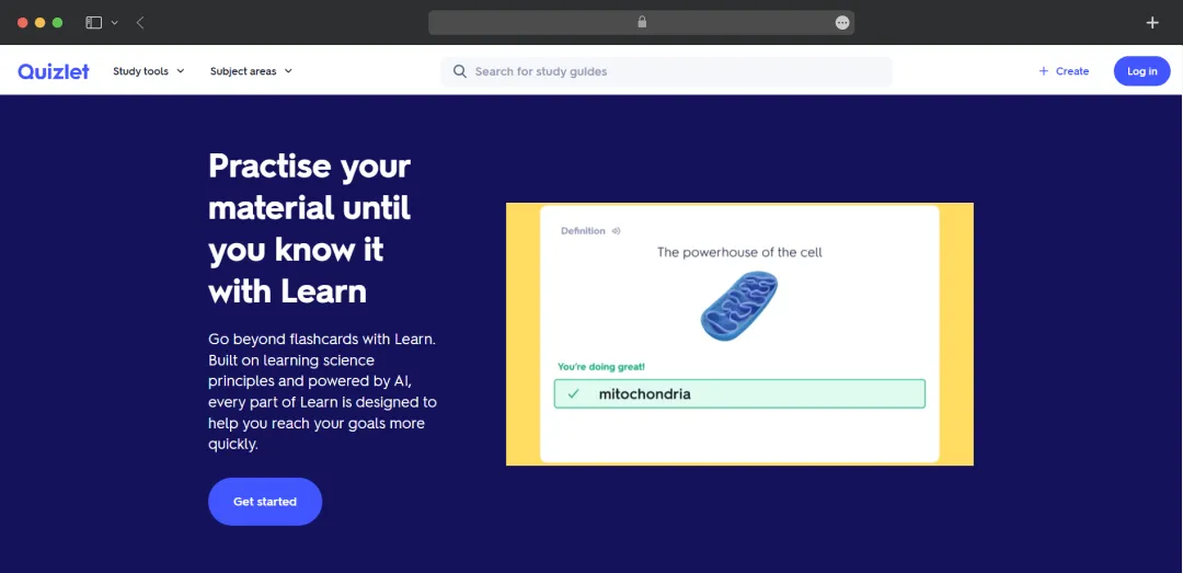 Quizlet AI learning mode