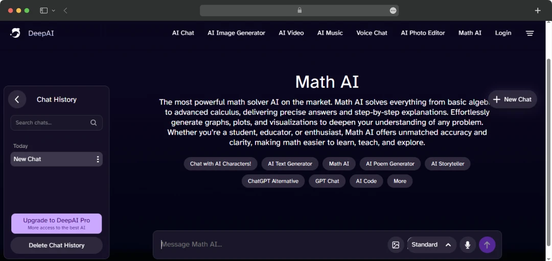 DeepAI Chat interface