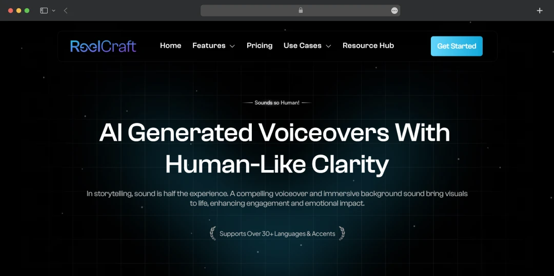 ReelCraft AI Voiceover generator