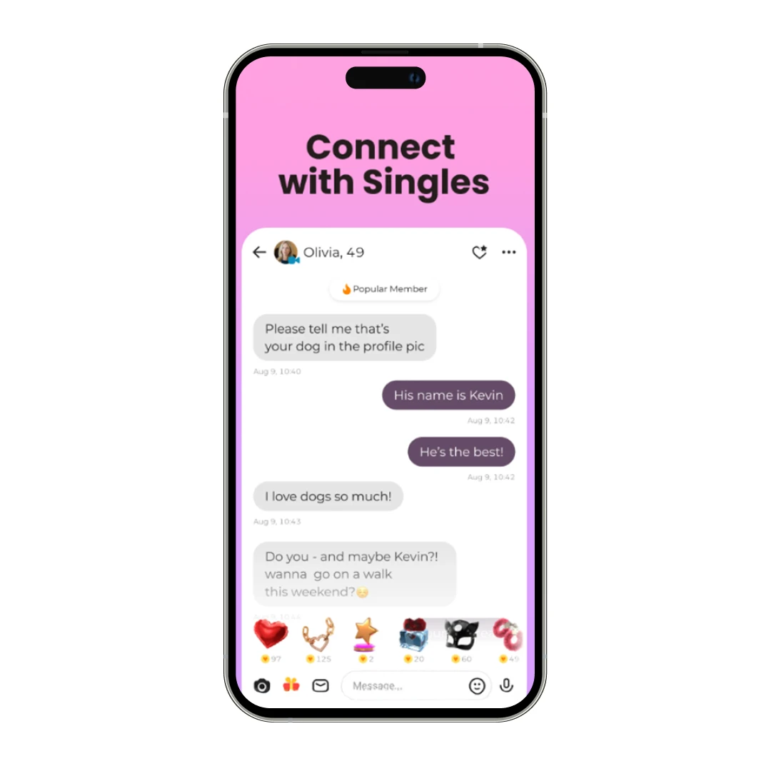 DateMyAge chat feature