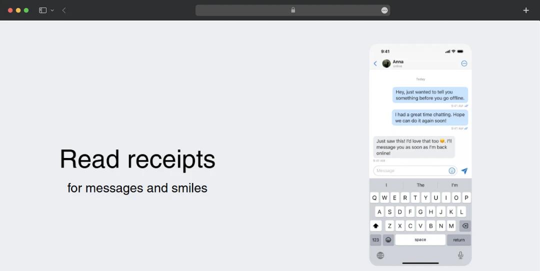 Read receipt feature of iSunday