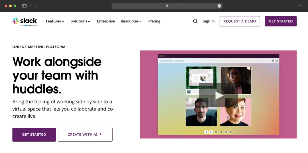 Slack huddle dashboard