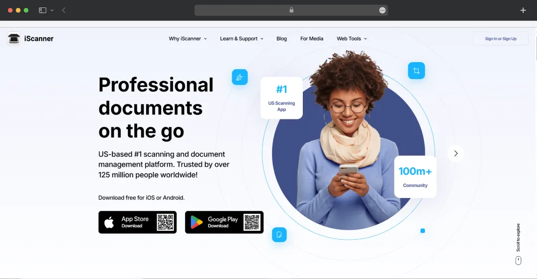 iScanner website