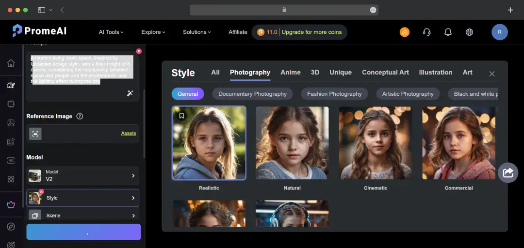 Select Your Mode and Style
