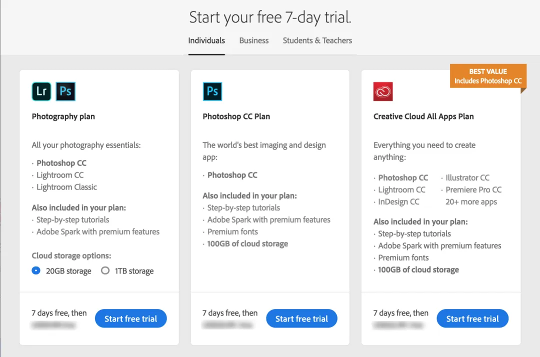 Subscription funnel example
