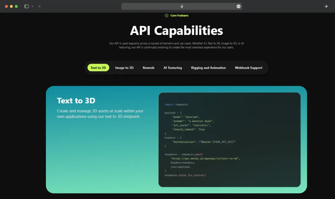 API