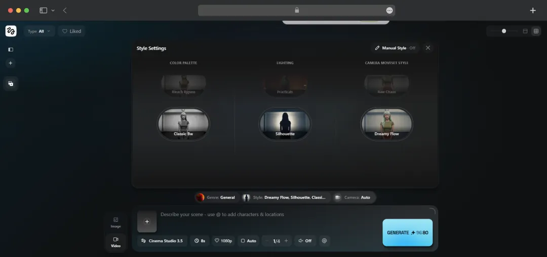 Cinema Studio with 70+ Cinematic Camera Controls