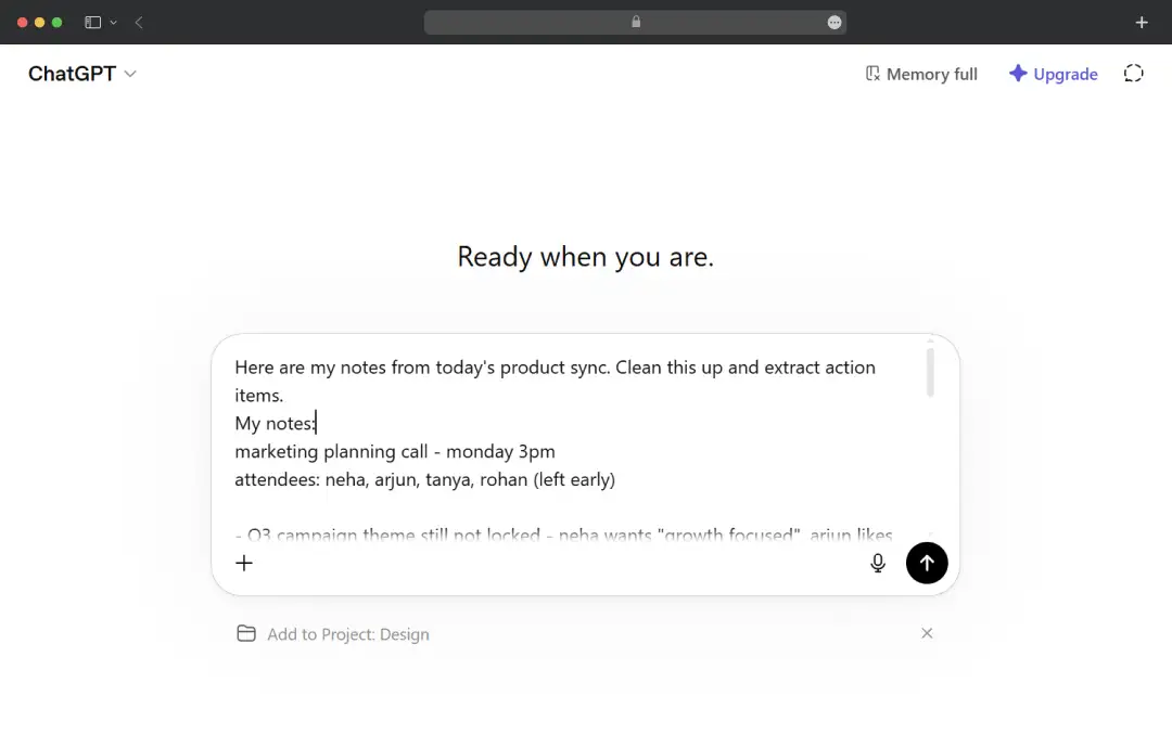 Turning Messy Meeting Notes into a Structured Action Plan