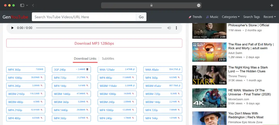 Multiple Format Support