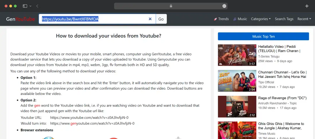 How to Download YouTube Video From GenYouTube