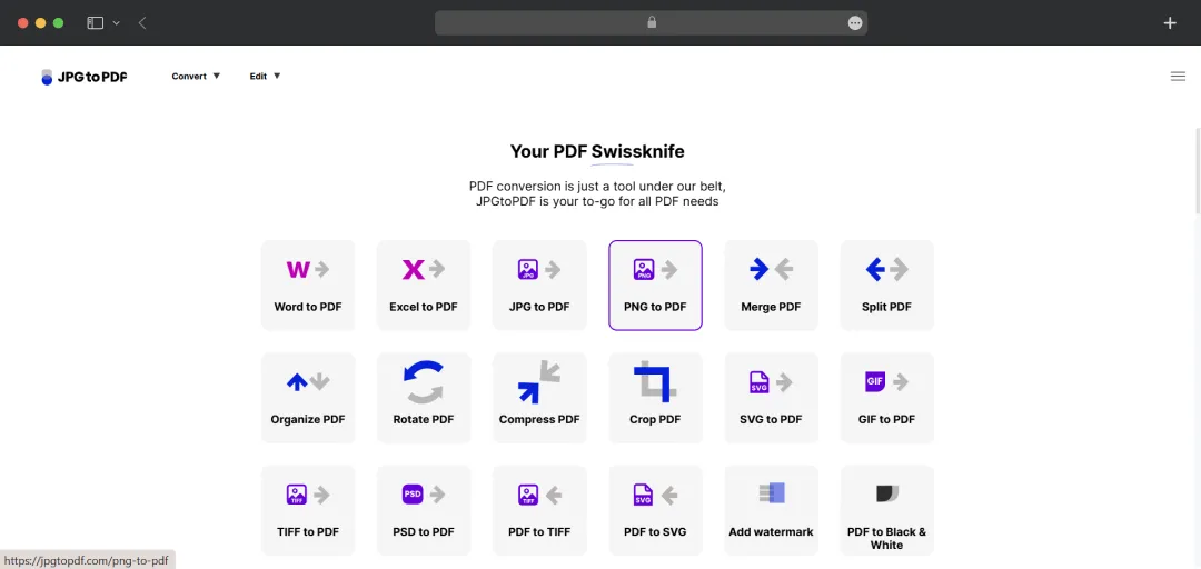 pen the JPGtoPDF Website