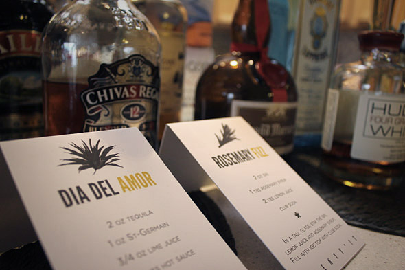 Signature Cocktail Menu Cards