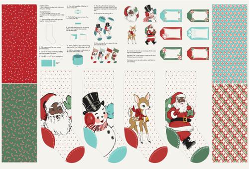 Holly Jolly Panel Black Santa 31187 21 Moda #1 at Moda Fabrics +