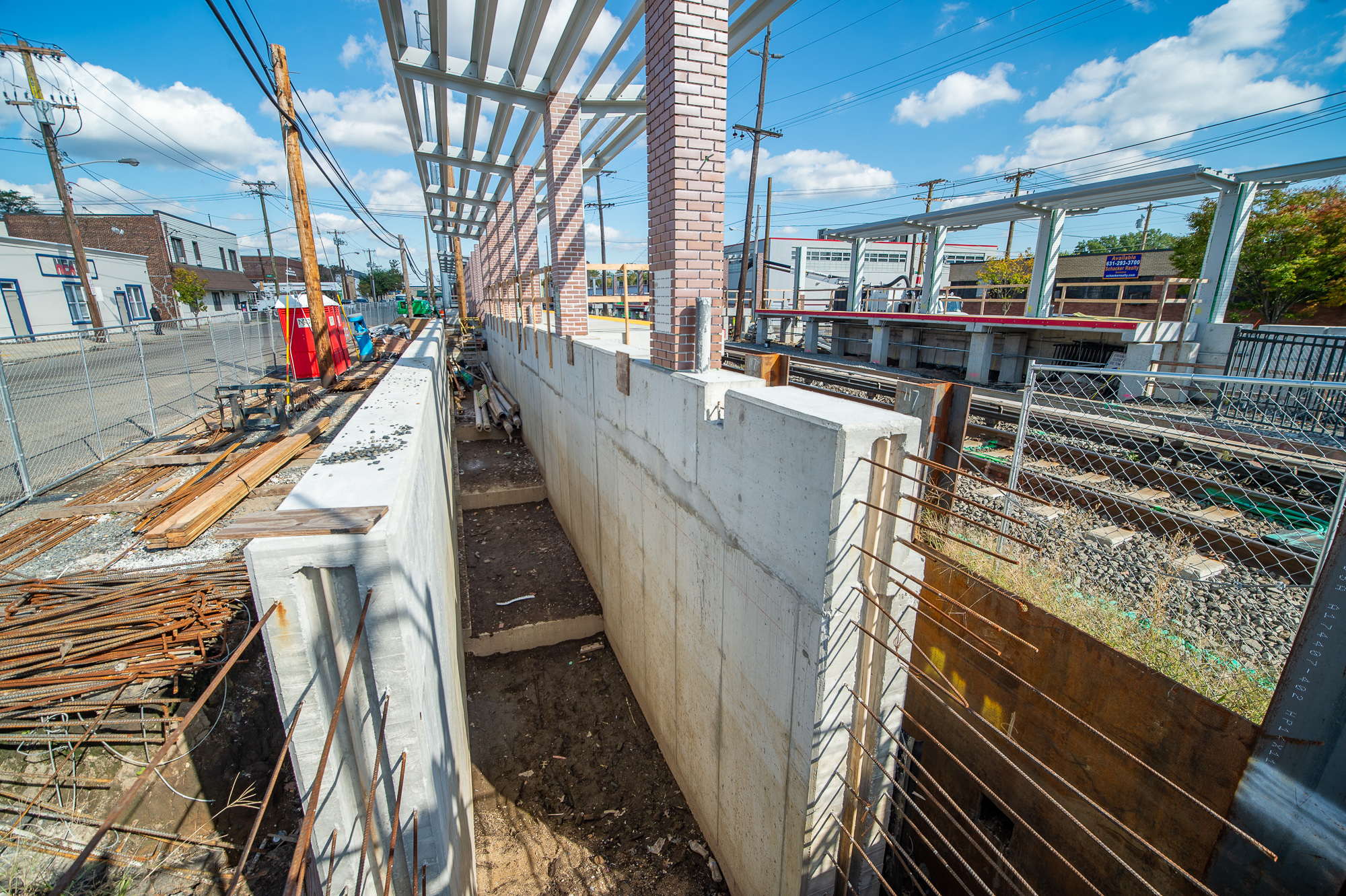 Entrance to the future S. 12th Street pedestrian underpass under construction - 10-22-20