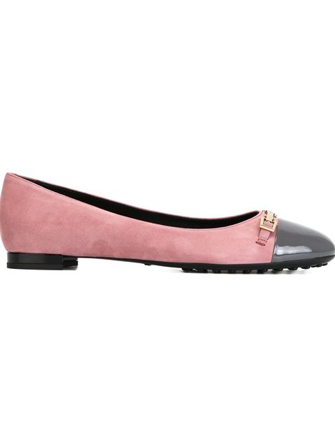 TOD'S Contrasted Toe Cap Ballerinas