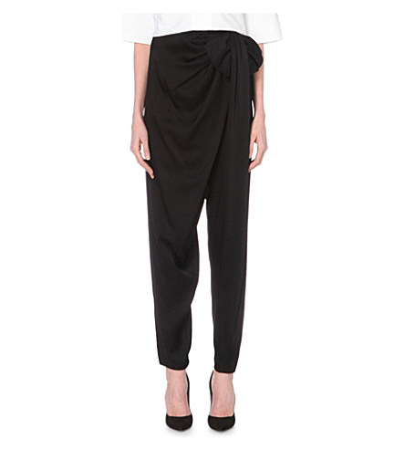 LANVIN Slim-Fit Tapered Crepe Trousers