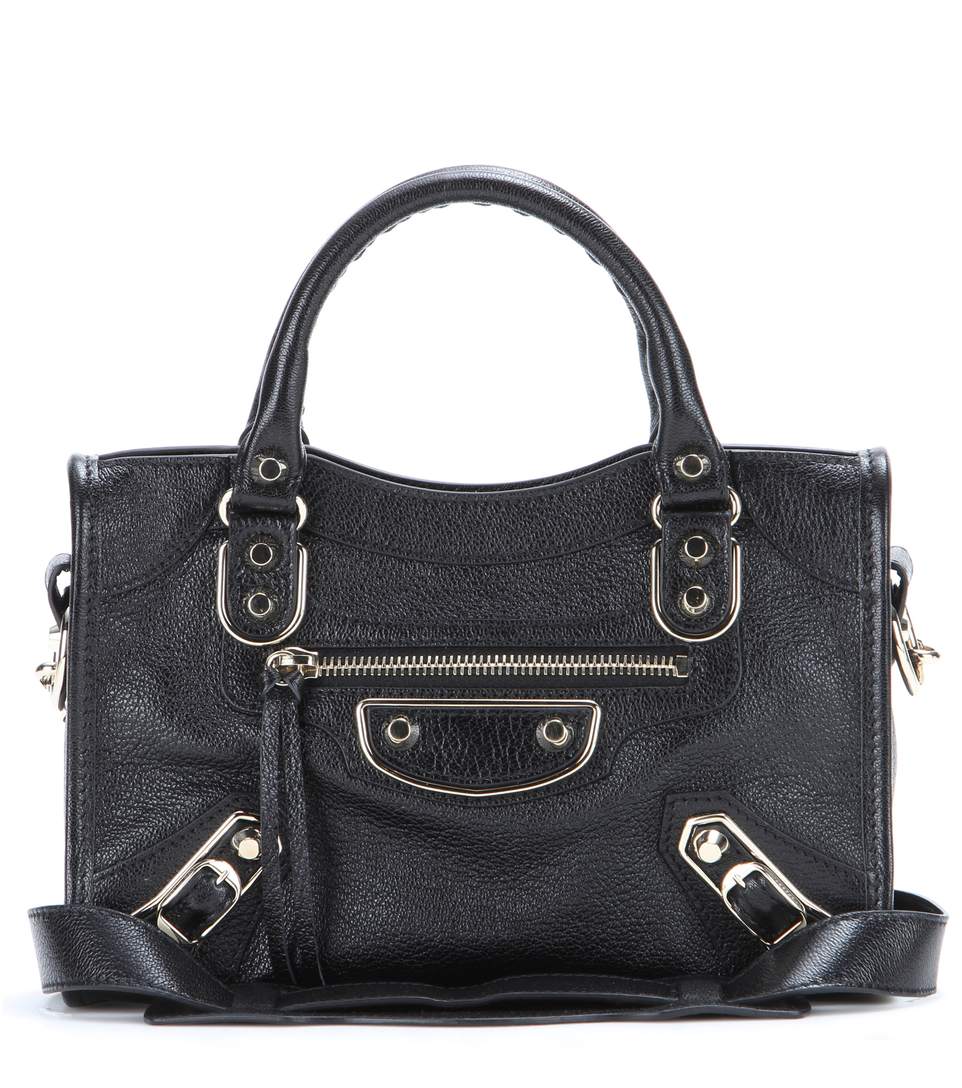 BALENCIAGA Classic Metallic Edge City leather tote
