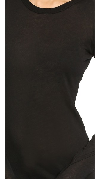 ENZA COSTA BOLD LONG SLEEVE CREW NECK TEE