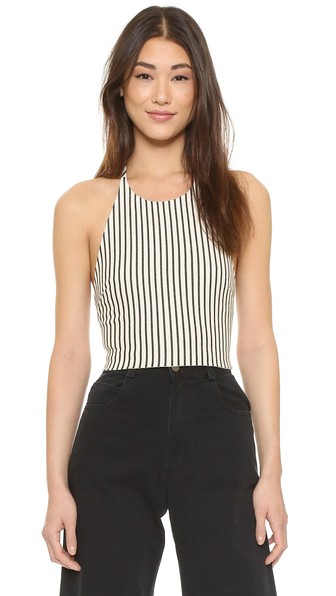 ALICE AND OLIVIA Jaymee Cropped Halter Top