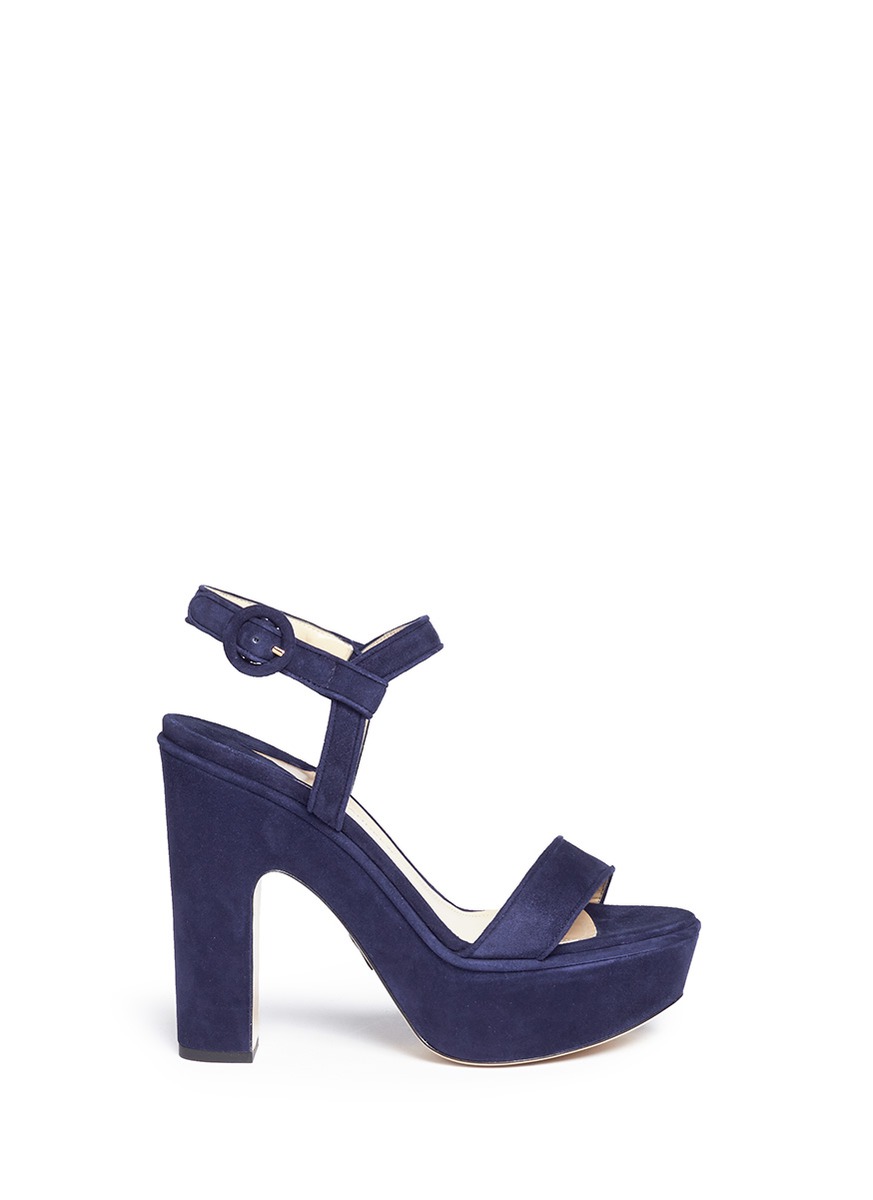PAUL ANDREW 'Stanton' suede platform sandals
