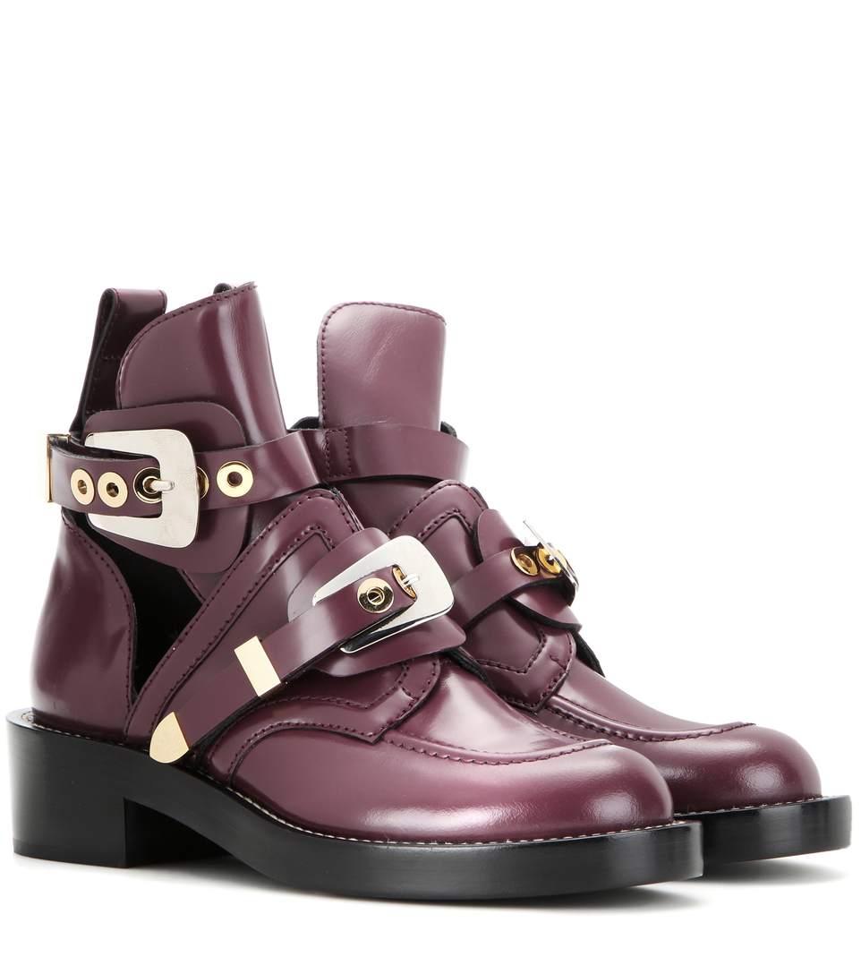 BALENCIAGA Ceinture leather derby boots