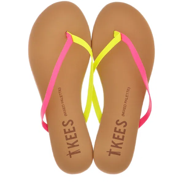 TKEES WOMEN'S MIXED PALETTE SLIPPERS IN PINK CITRUS