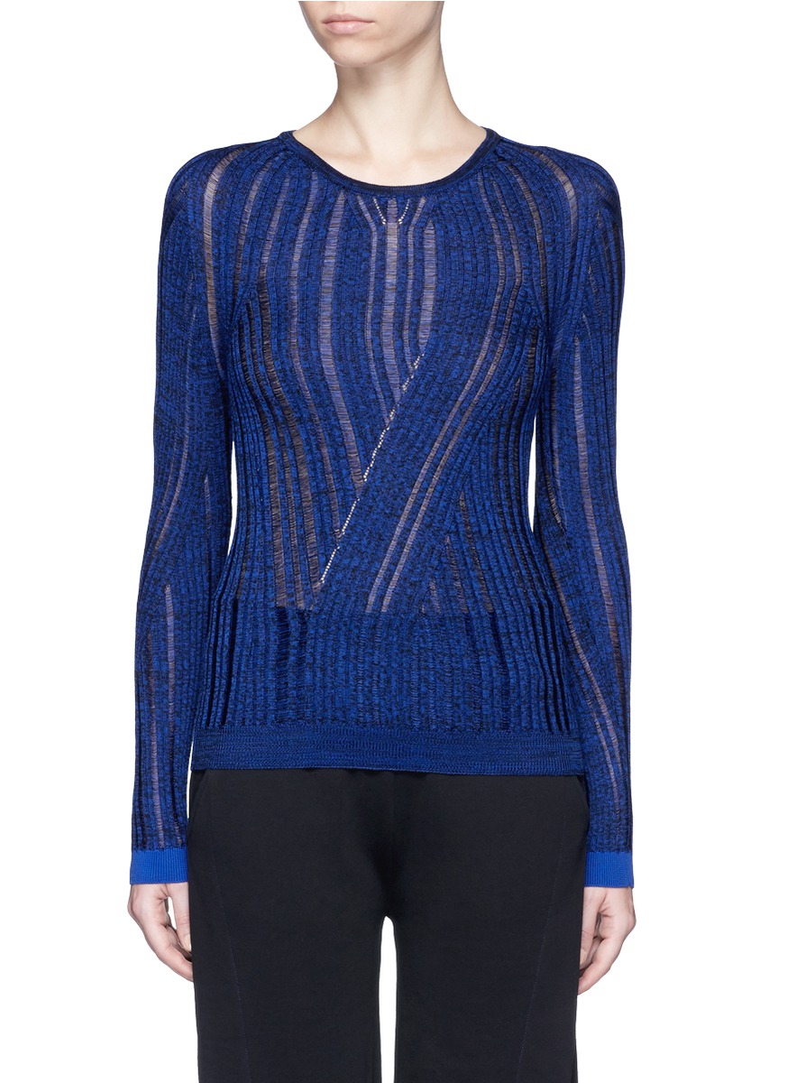 ACNE STUDIOS 'Marcy Moulin' Ladder Stitch Rib Knit Sweater