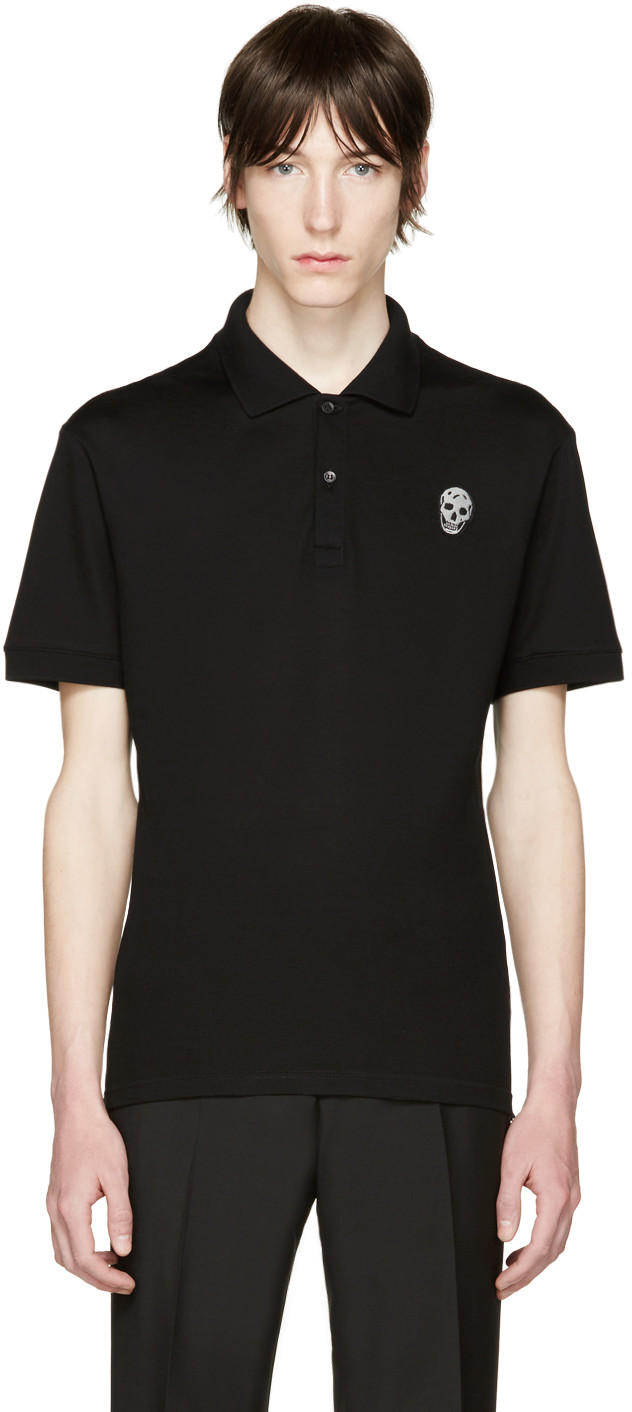 ALEXANDER MCQUEEN Black Skull Polo