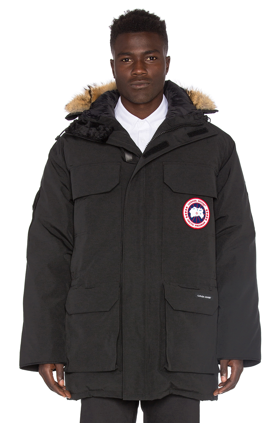 2 Stores In Stock: CANADA GOOSE Expedition Coyote Fur Trim Parka, Black