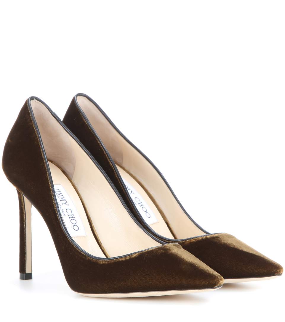 JIMMY CHOO Romy 100 Velvet Pumps