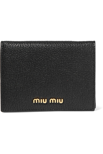 MIU MIU Textured-leather wallet