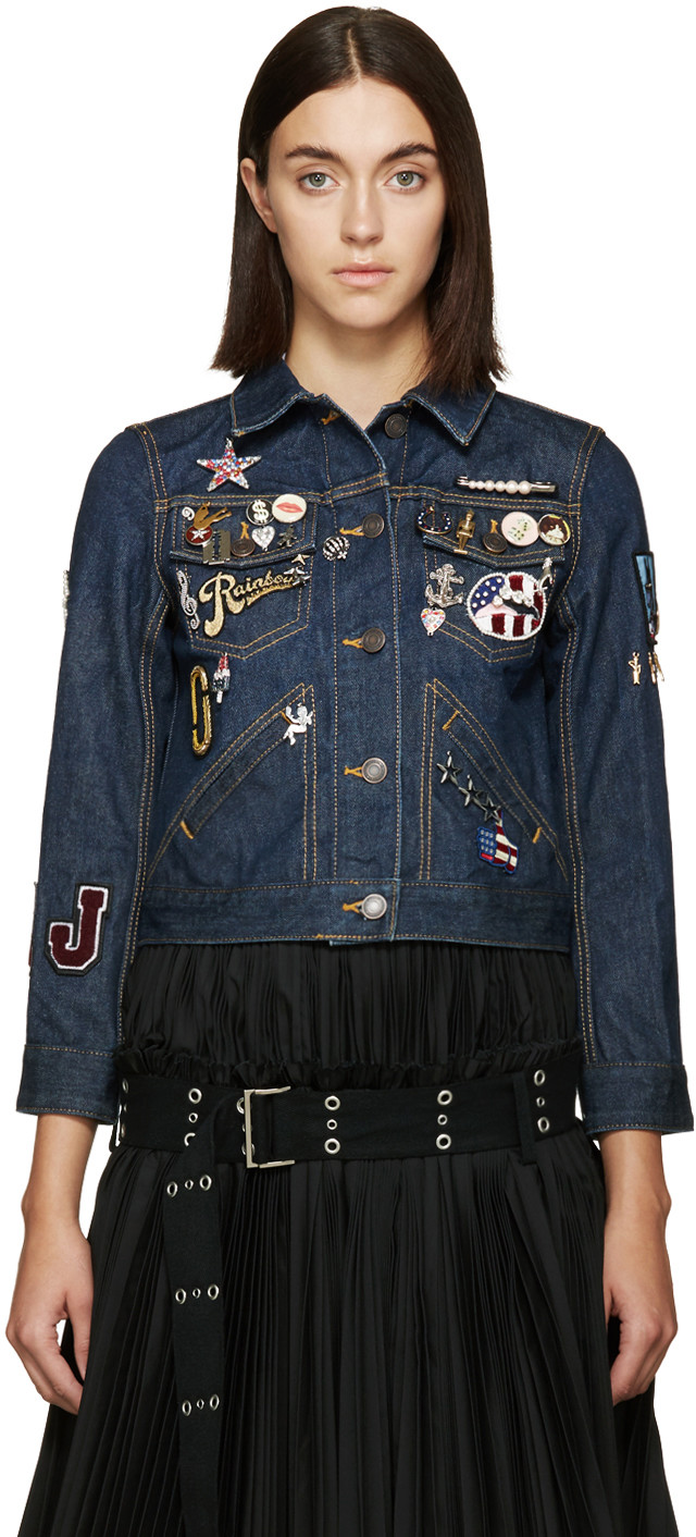 MARC JACOBS Blue Shrunken Denim Jacket