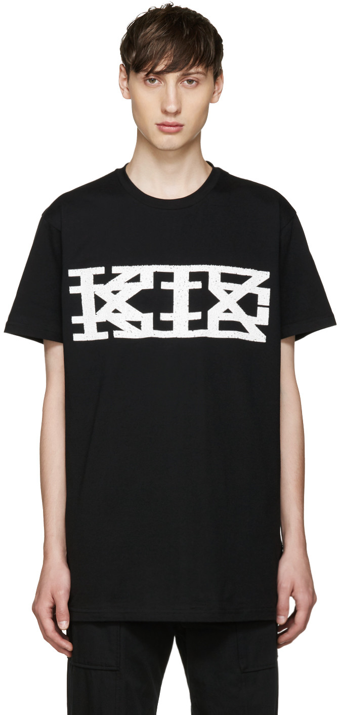 KTZ Black Textured Logo T-Shirt