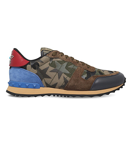 VALENTINO GARAVANI Rockrunner Camustars suede trainers