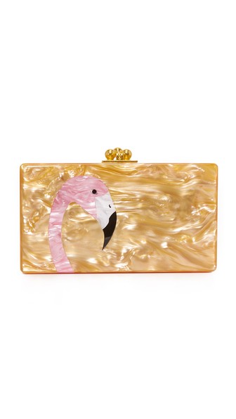EDIE PARKER Jean Flamingo Clutch