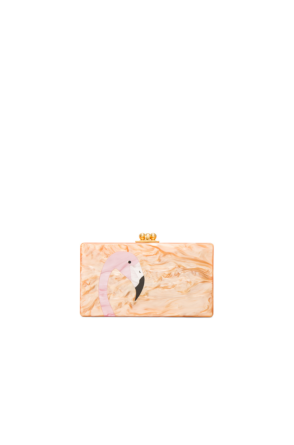 EDIE PARKER EDIE PARKER JEAN FLAMINGO CLUTCH IN ORANGE.