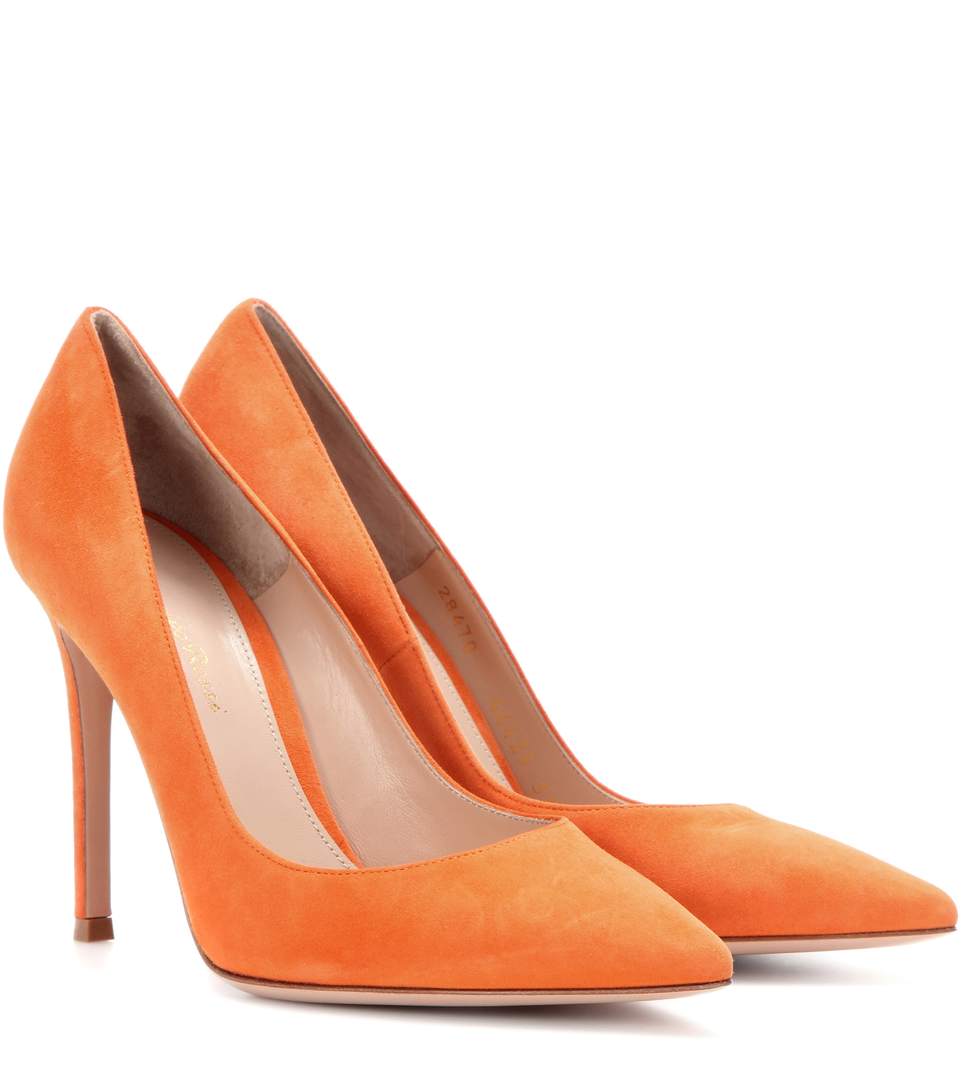 GIANVITO ROSSI Gianvito 105 Suede Pumps, Spritz ModeSens