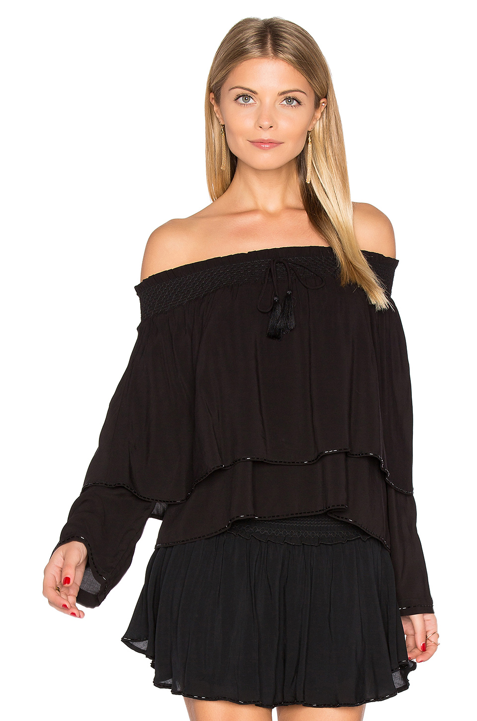 FLANNEL AUSTRALIA Paddy Top, Black ModeSens