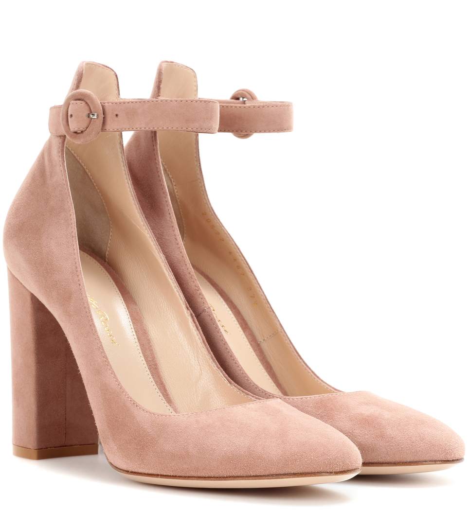 GIANVITO ROSSI Greta Suede Pumps, Praliee ModeSens