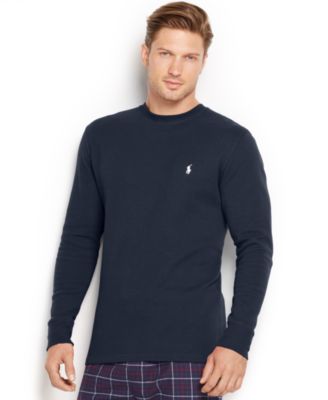 POLO RALPH LAUREN Polo Ralph Lauren Men's Big &amp; Tall Solid Waffle-Knit Crew-Neck Thermal Top