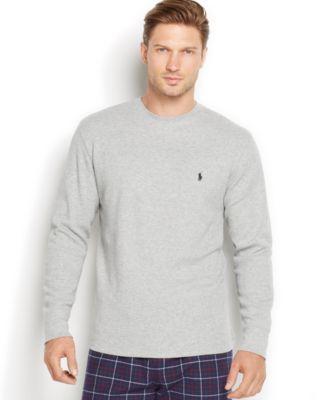 POLO RALPH LAUREN Polo Ralph Lauren Men's Big &amp; Tall Solid Waffle-Knit Crew-Neck Thermal Top