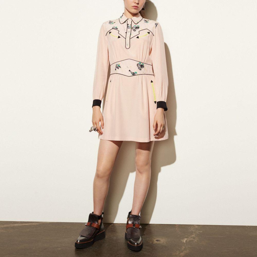 3 Stores COACH Abstract Print Shirt Dress, Shell ModeSens