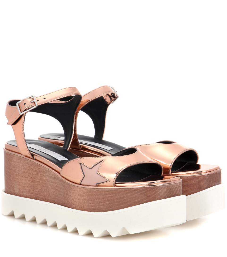 STELLA MCCARTNEY Copper Platform Star Elyse Sandals ModeSens