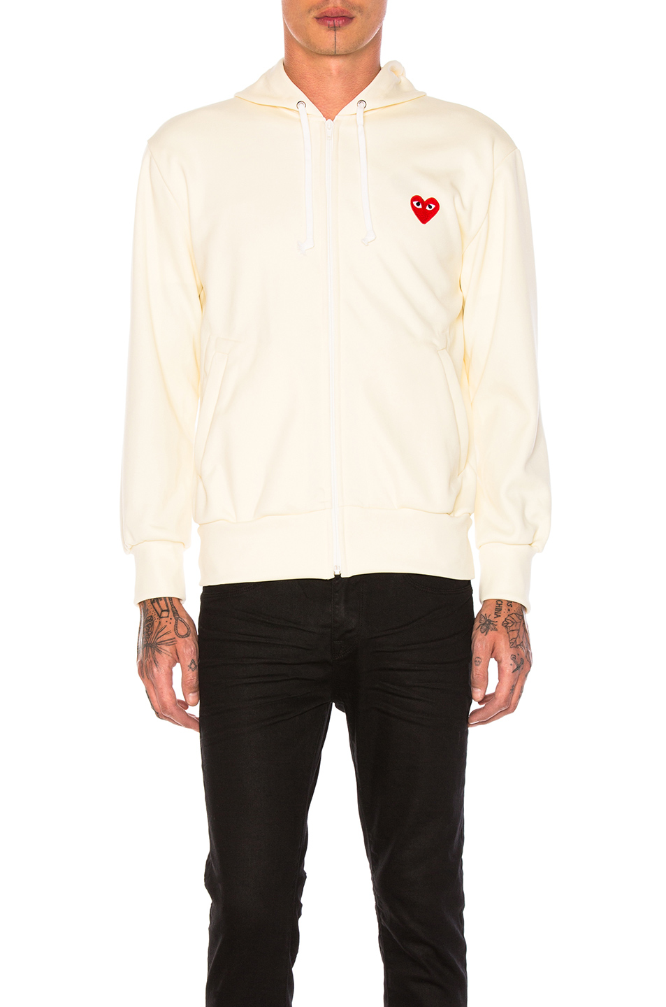 COMME DES GARÇONS PLAY PULLOVER HOODIE WITH RED EMBLEM