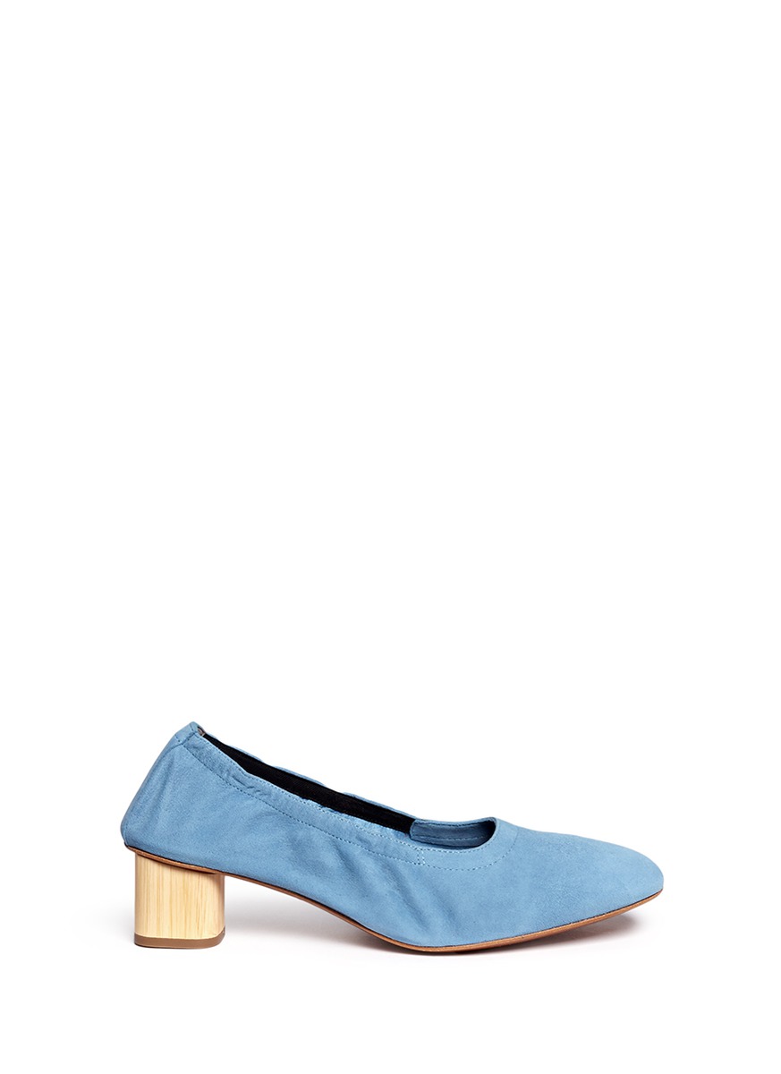 ROBERT CLERGERIE 'Pixie' stretch suede ballerina pumps