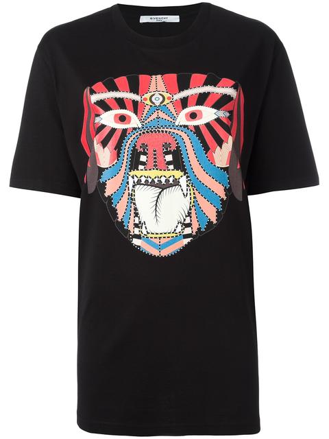 2 Stores: GIVENCHY Oversize Dog Print Cotton Jersey T-Shirt, Black ...