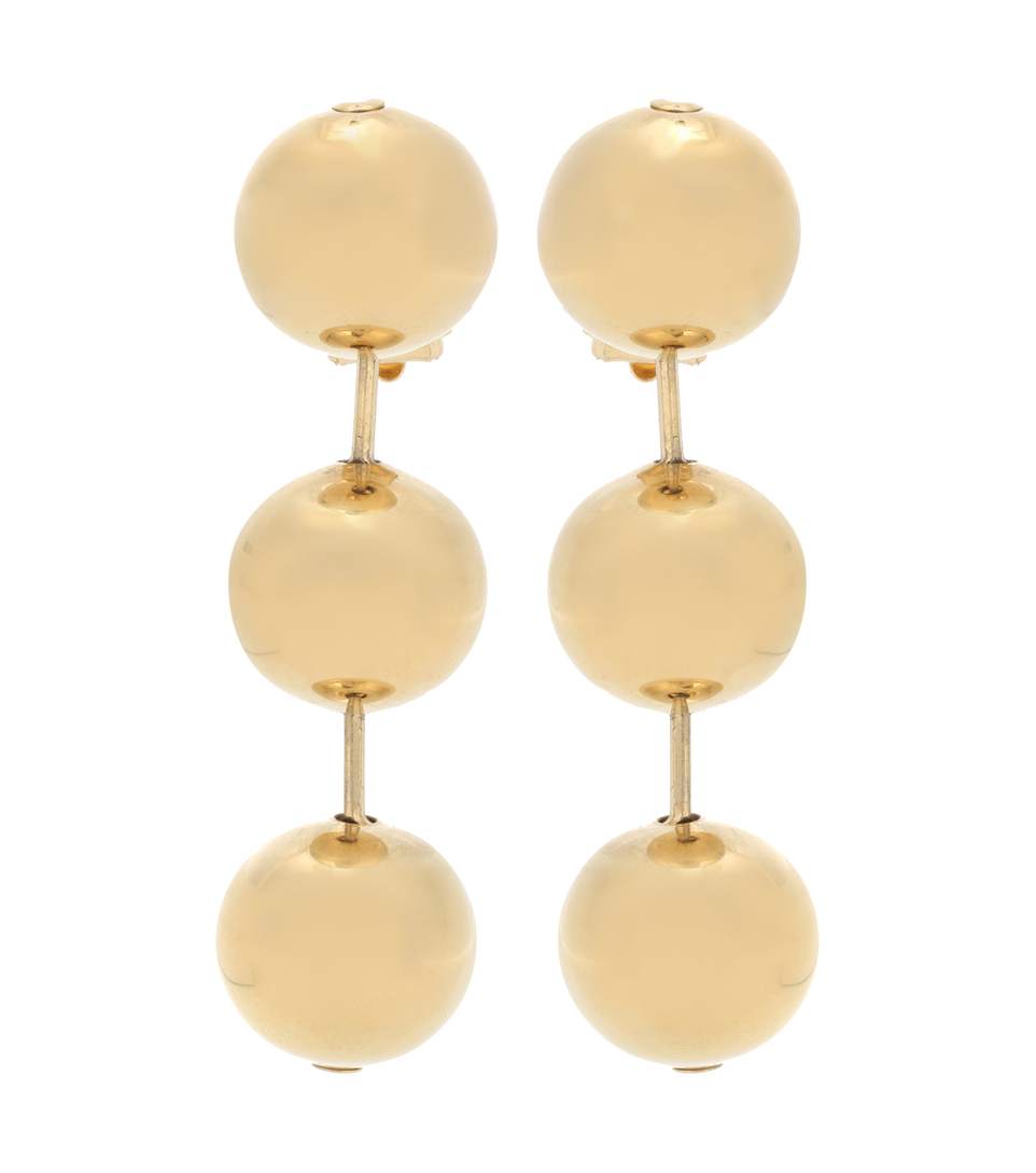 BALENCIAGA Metal Pearl clip-on earrings