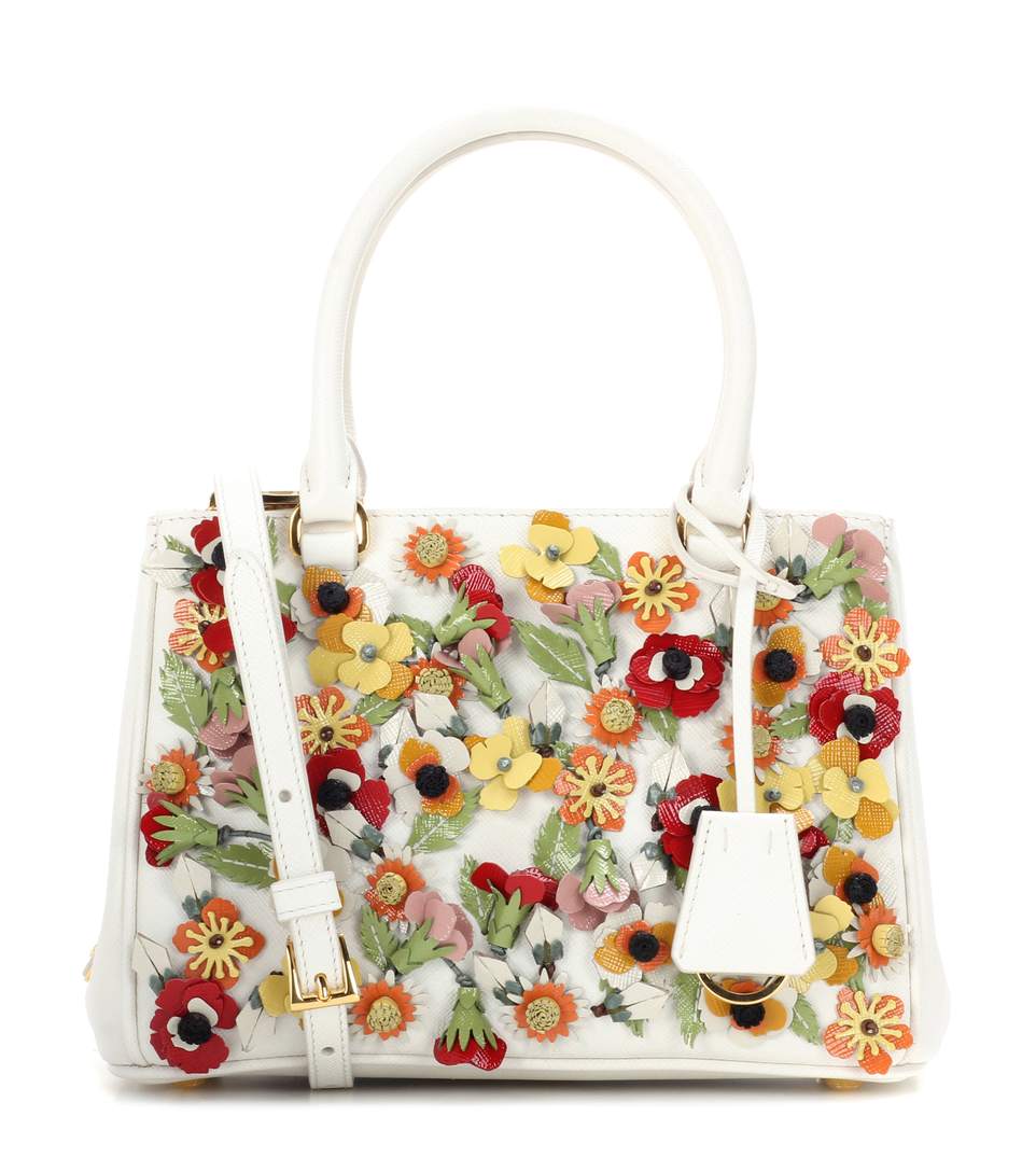 PRADA Galleria Small Garden leather tote