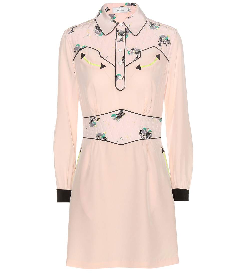 2 Stores In Stock COACH Abstract Print Shirt Dress, Shell ModeSens